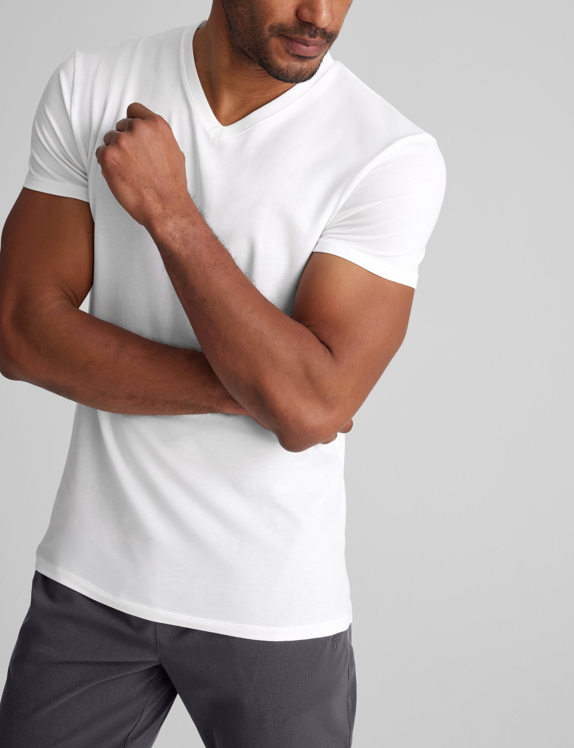 Cool Cotton High V-Neck Modern Fit Undershirt - Image 4