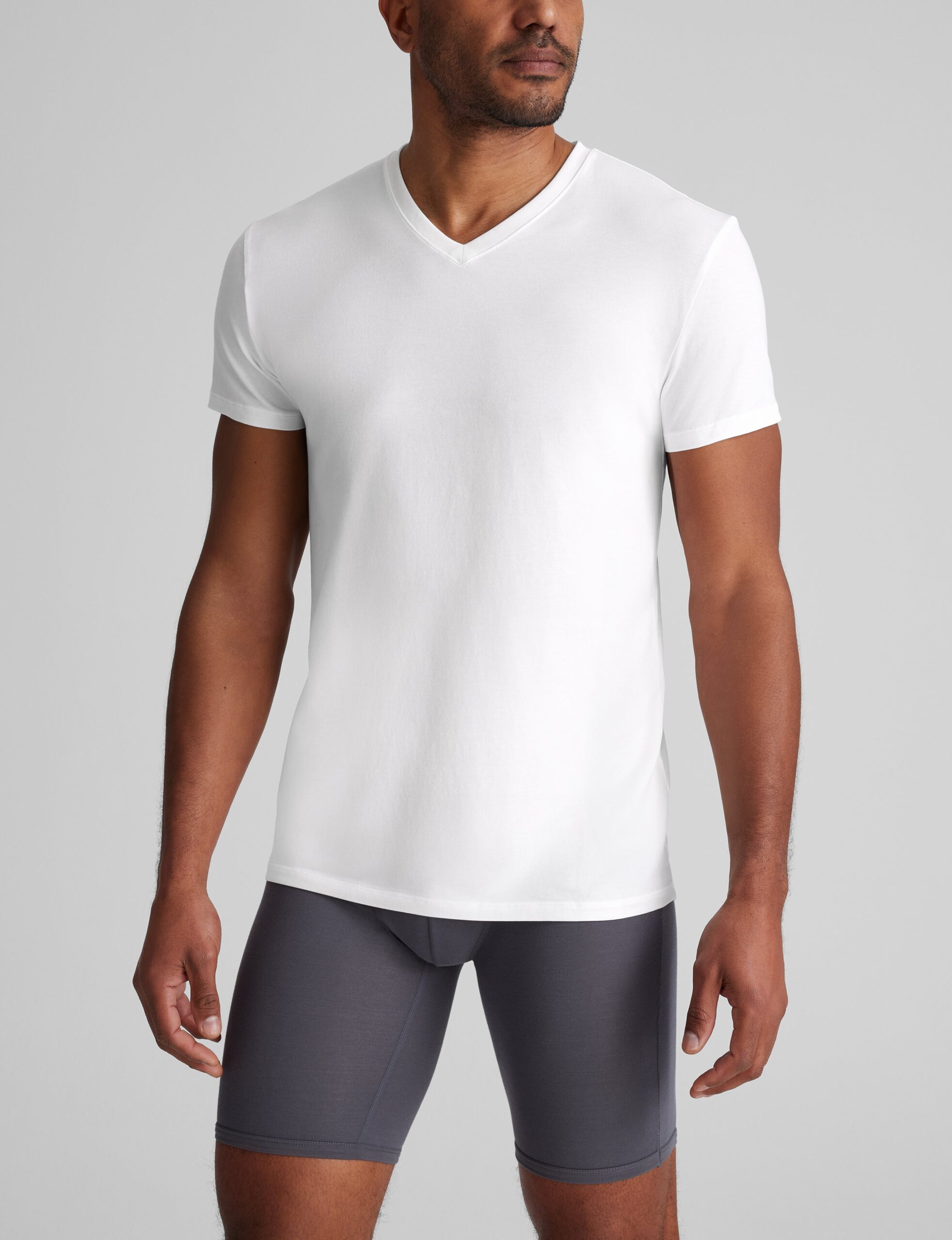 Cool Cotton High V-Neck Modern Fit Undershirt - Image 2