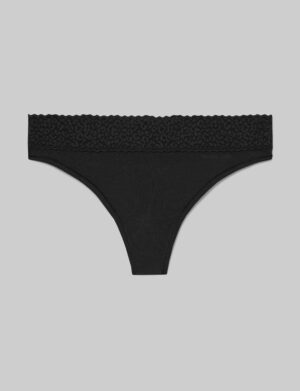 Women's Second Skin Thong, Lace Waist