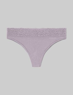 Women's Second Skin Thong, Lace Waist