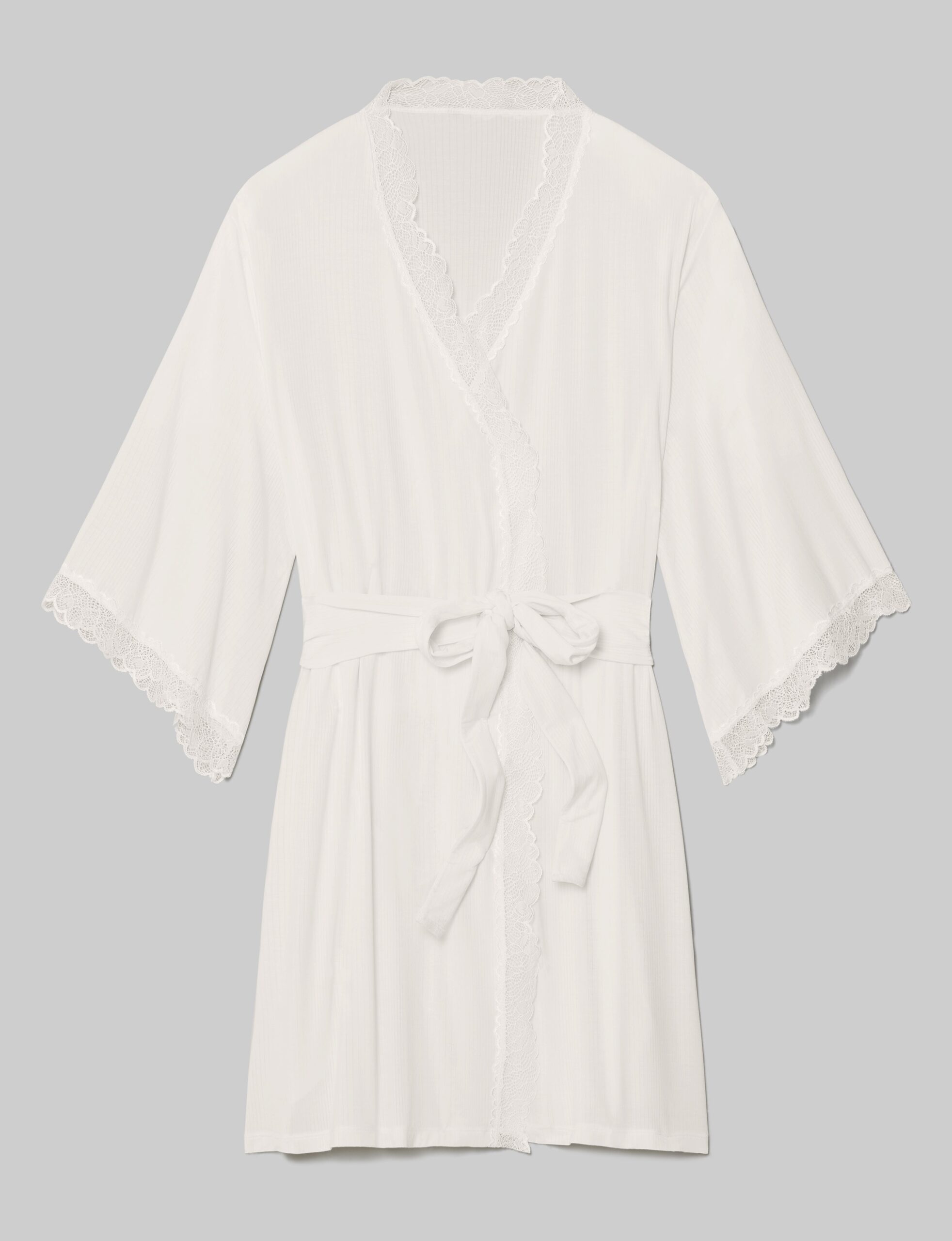 Women's Second Skin Luxe Rib Lace Robe - Image 6