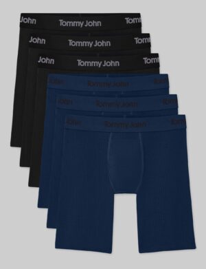 Second Skin Luxe Rib Boxer Brief 8" (6-Pack)